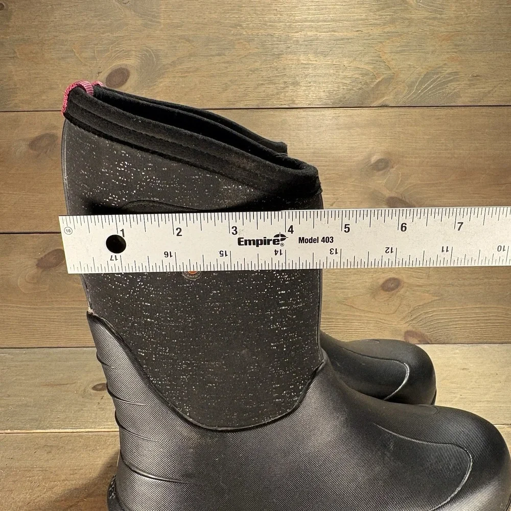 bogs neo classic kids youth size 5 shoes black waterproof rain snow boots
